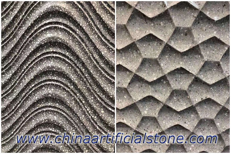 Inorganic terrazzo wall decoration panel tiles 