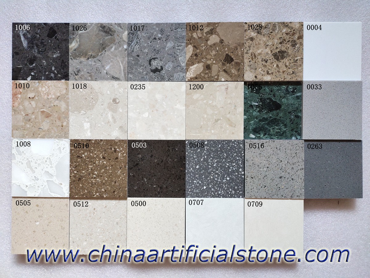 Synthetic Recycled Marble Tiles and Slabs for projects 