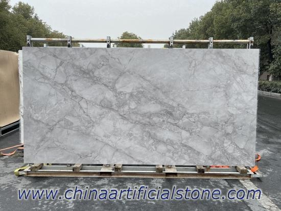 Super White Marble Calacatta Grey Sintered Stone Slab