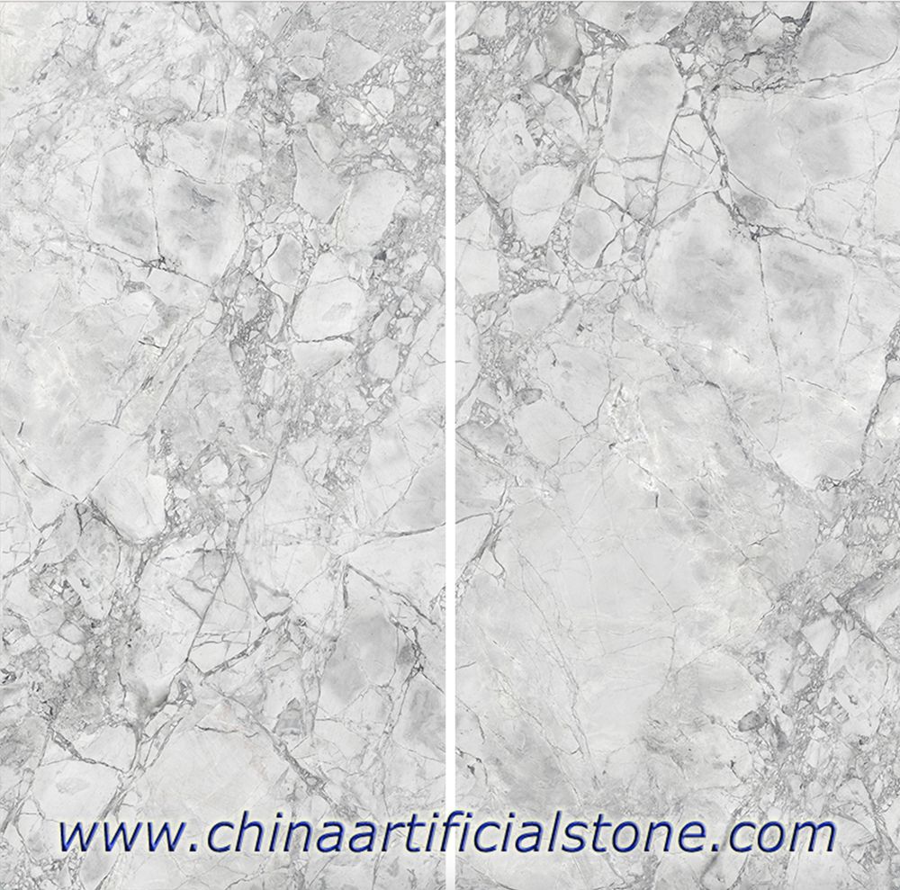 Super White Calacatta Grey Sintered Stone for countertops 