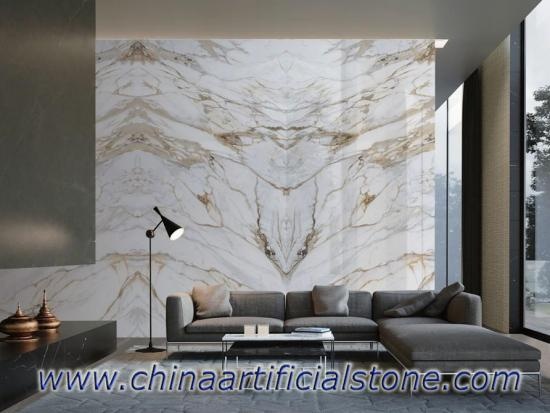 Polished Picasso Gold Porcelain Slab 1600x3200x12mm