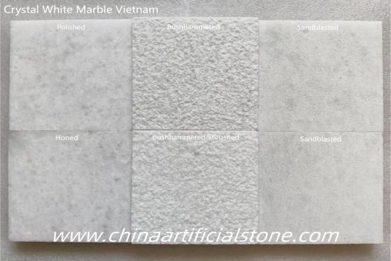 Crystal White Marble wall facade cladding